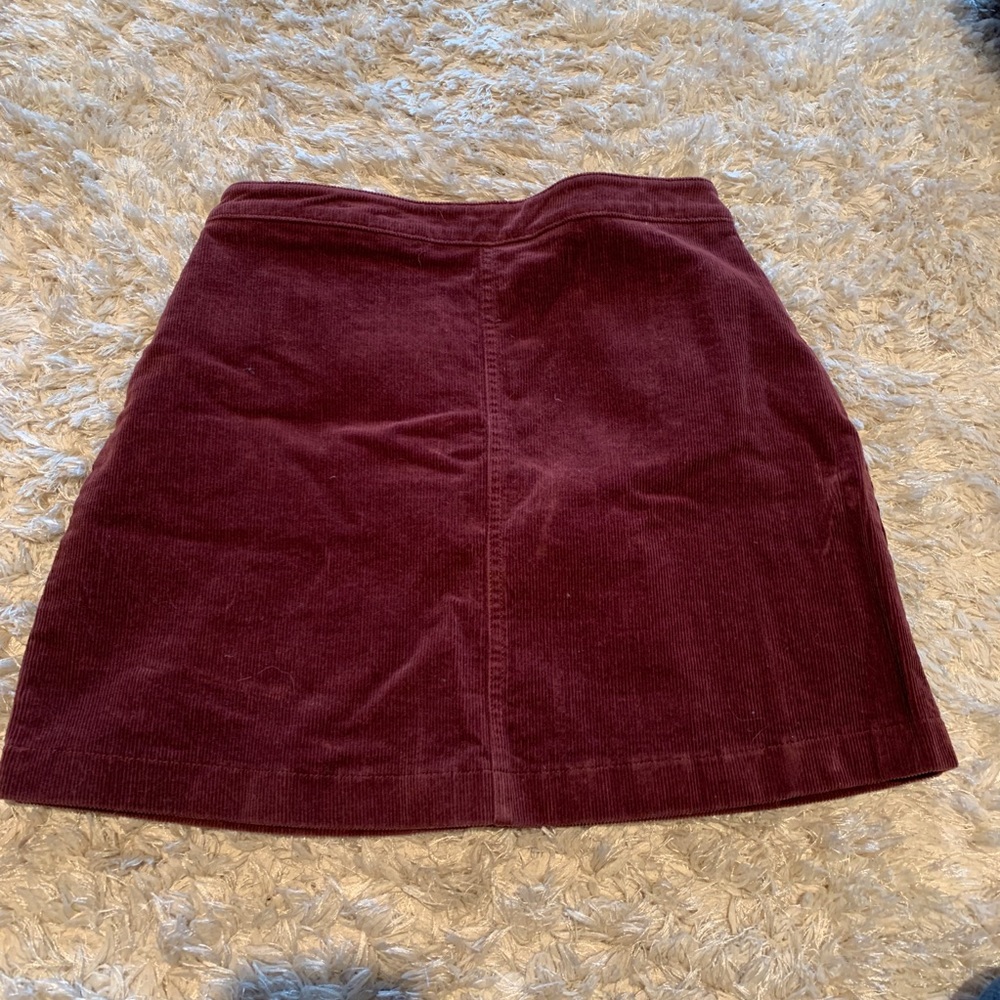 Forever 21 Maroon Corduroy Mini Skirt